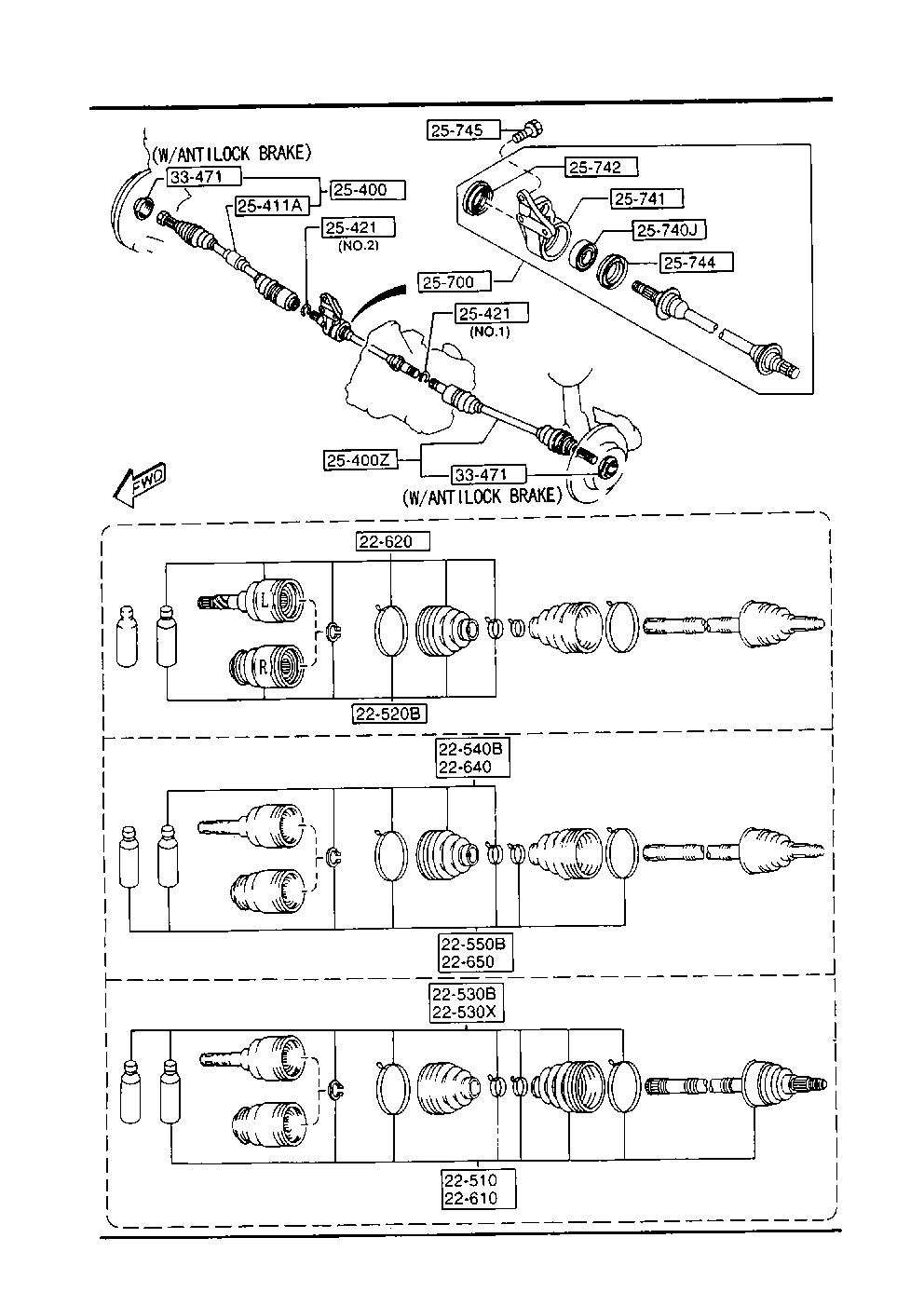 MAZDA F061-22-530A - Пыльник, приводной вал www.parts5.com