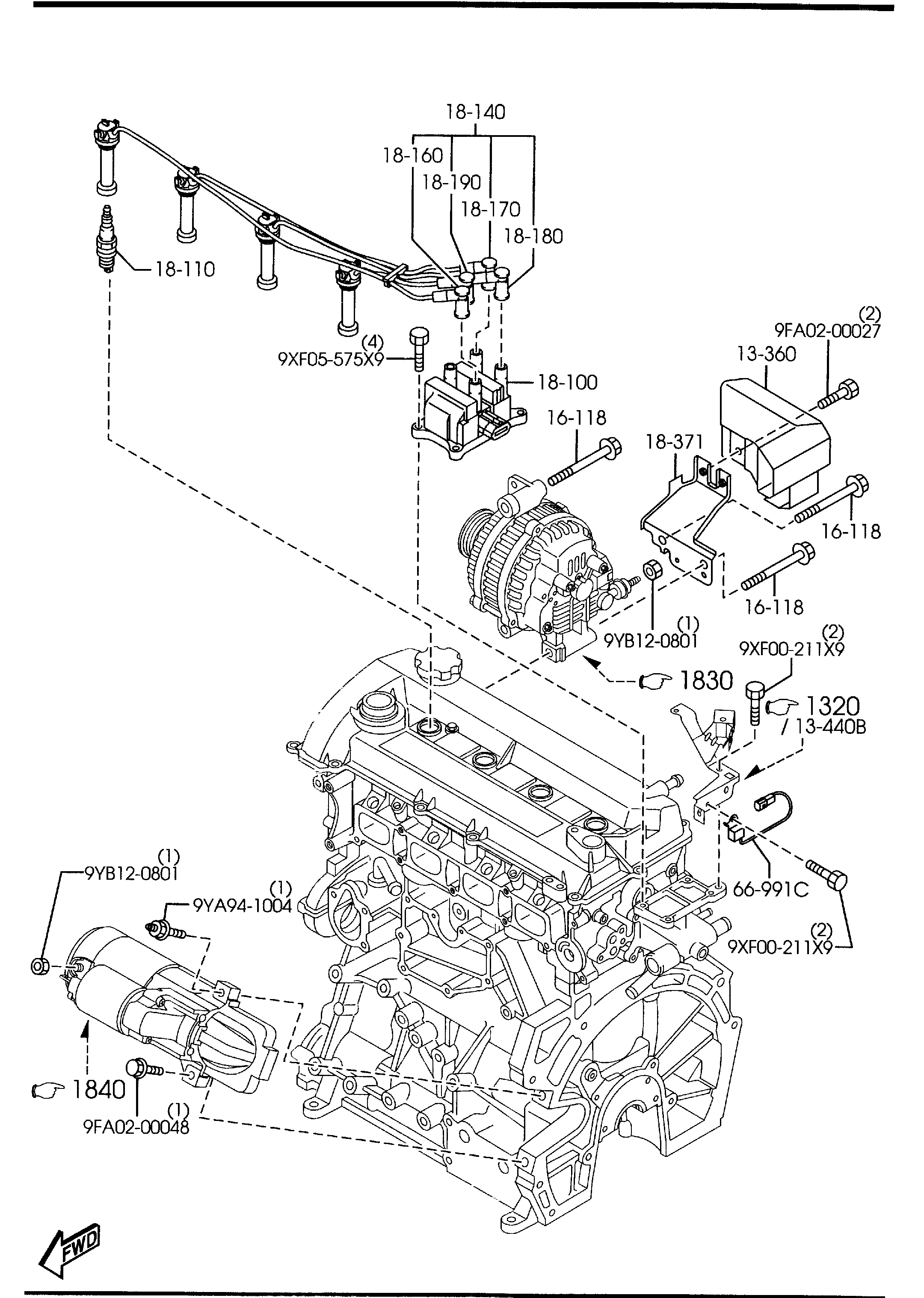 MAZDA L 303 18 110 - Μπουζί www.parts5.com