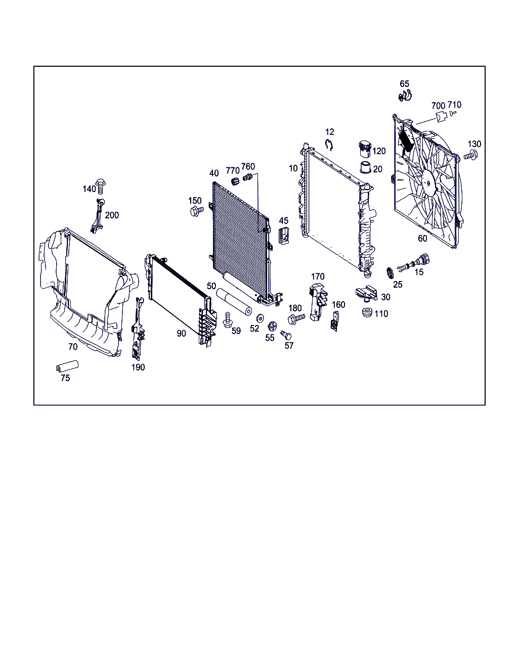 Mercedes-Benz A 164 500 05 93 - Fan, radiator www.parts5.com