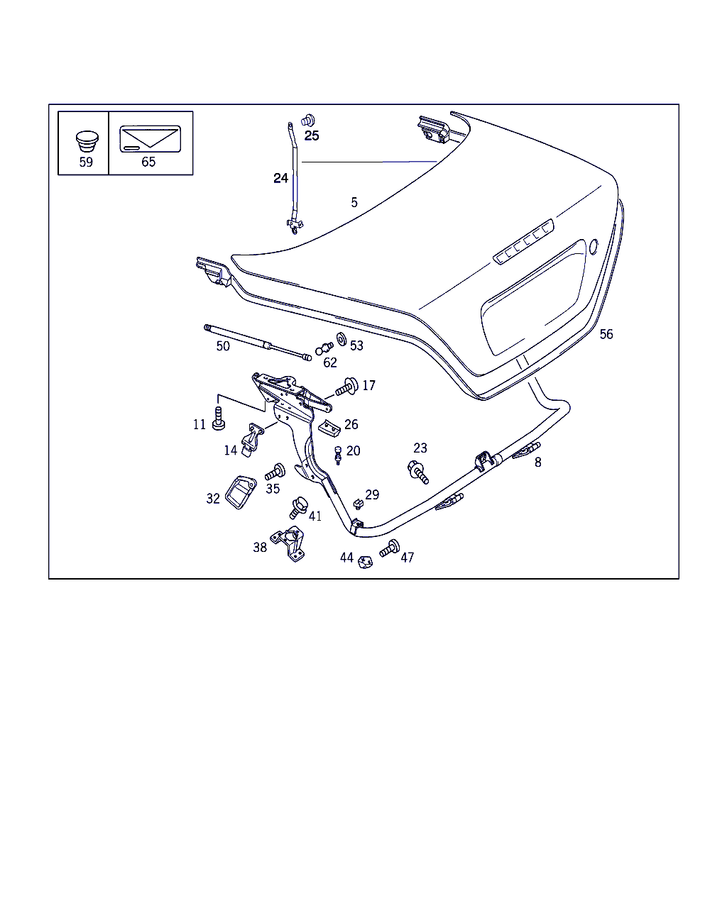 Mercedes-Benz A 170 750 00 36 - Gas Spring, boot, cargo area www.parts5.com