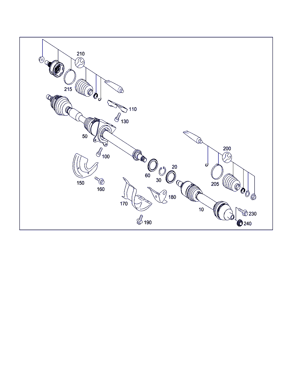 Mercedes-Benz A 169 360 39 72 - Sada kloubů, hnací hřídel www.parts5.com