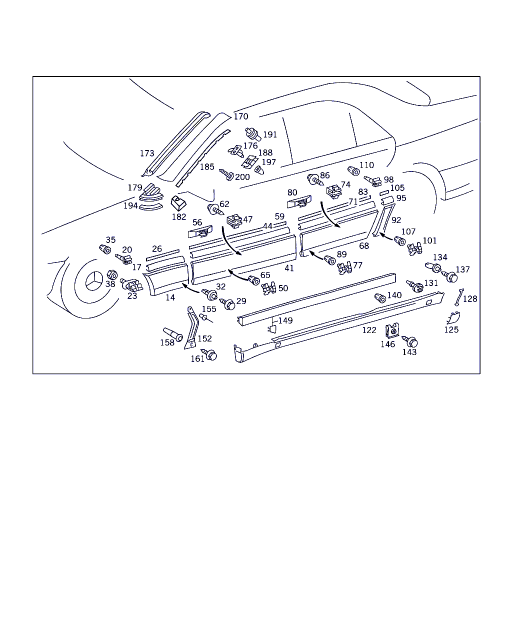 Mercedes-Benz A 140 698 05 98 - Seal, sunroof www.parts5.com