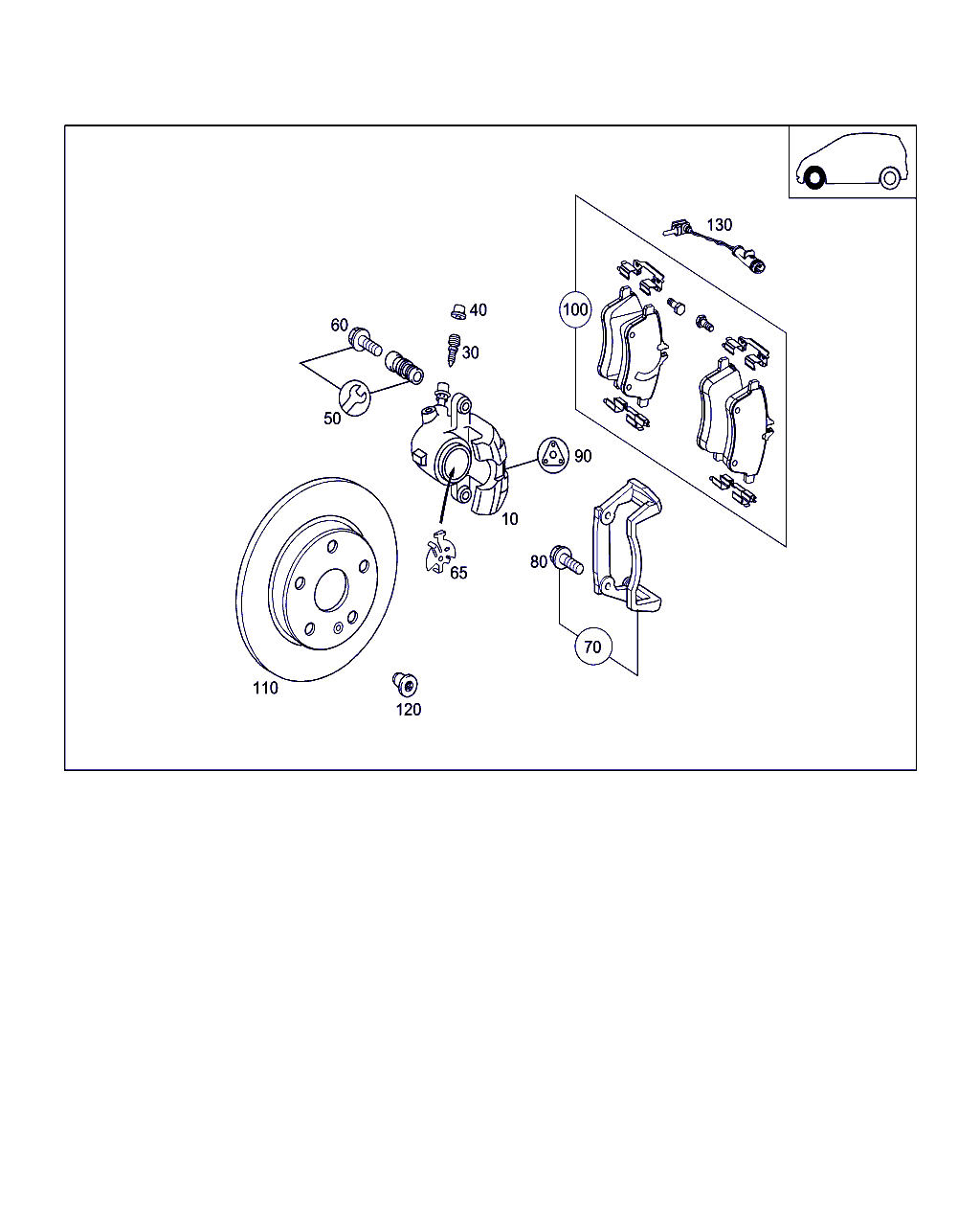 Mercedes-Benz A 168 421 01 86 - Opravná sada brzdového strmeňa www.parts5.com