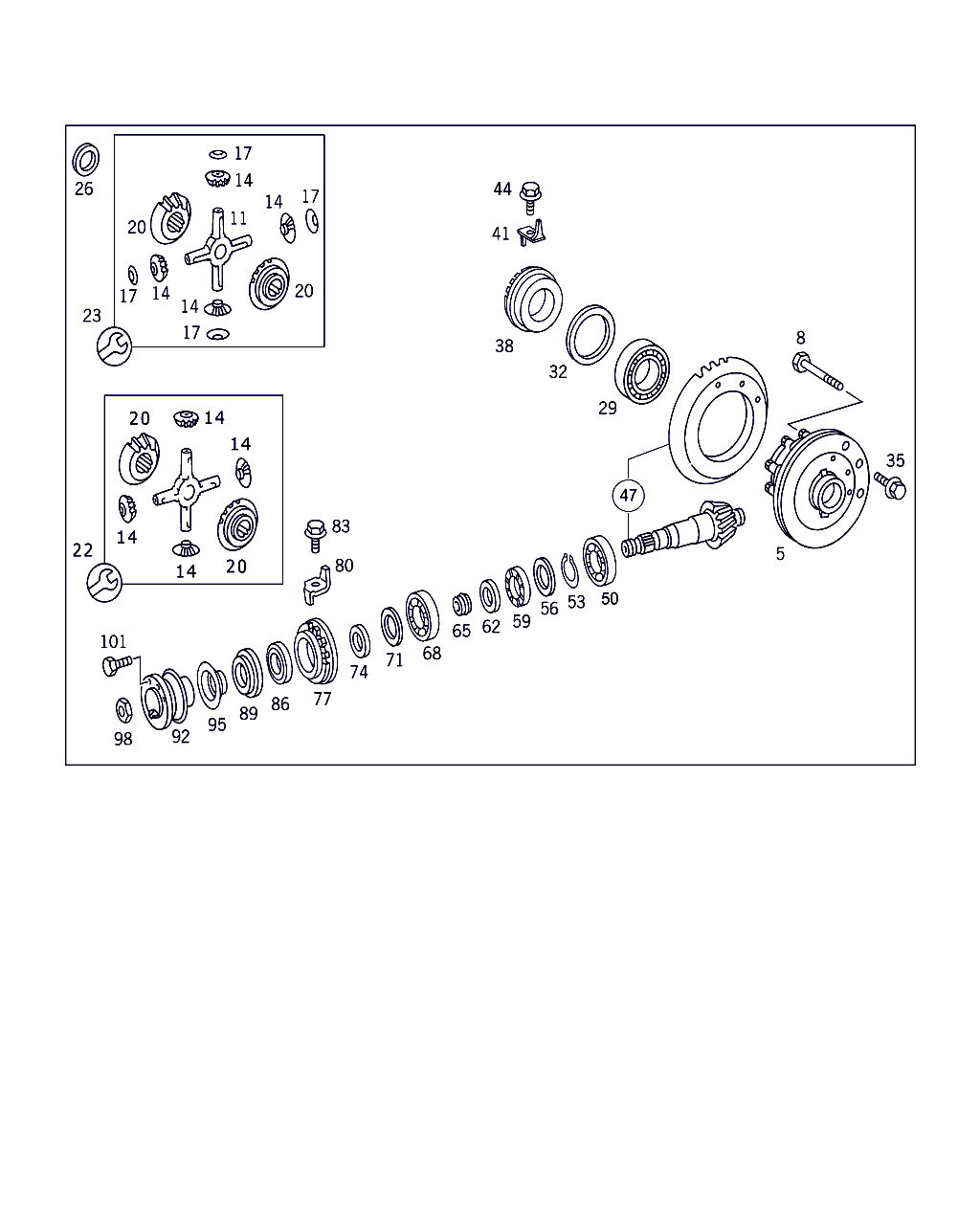 Mercedes-Benz A 000 350 36 23 - Repair Kit, differential www.parts5.com