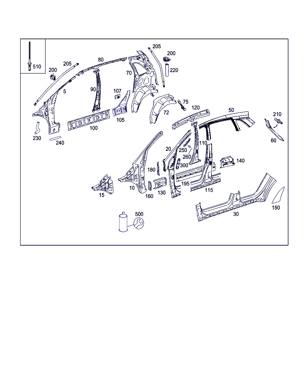 Mercedes-Benz A 169 630 21 10 - A-Pillar www.parts5.com