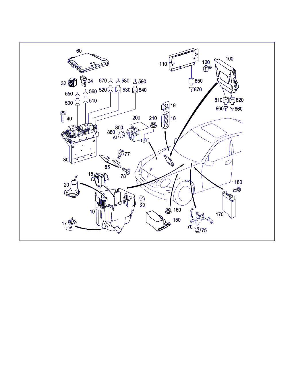 Mercedes-Benz A 033 545 40 32 - Control Unit, brake / driving dynamics www.parts5.com