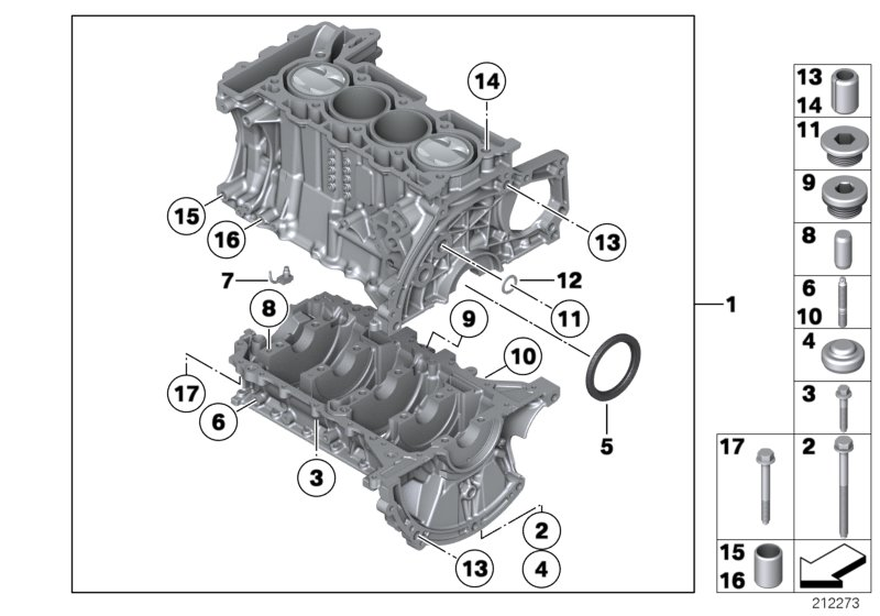 BMW 11 11 7 568 263 - Těsnicí kroužek hřídele, klikový hřídel www.parts5.com