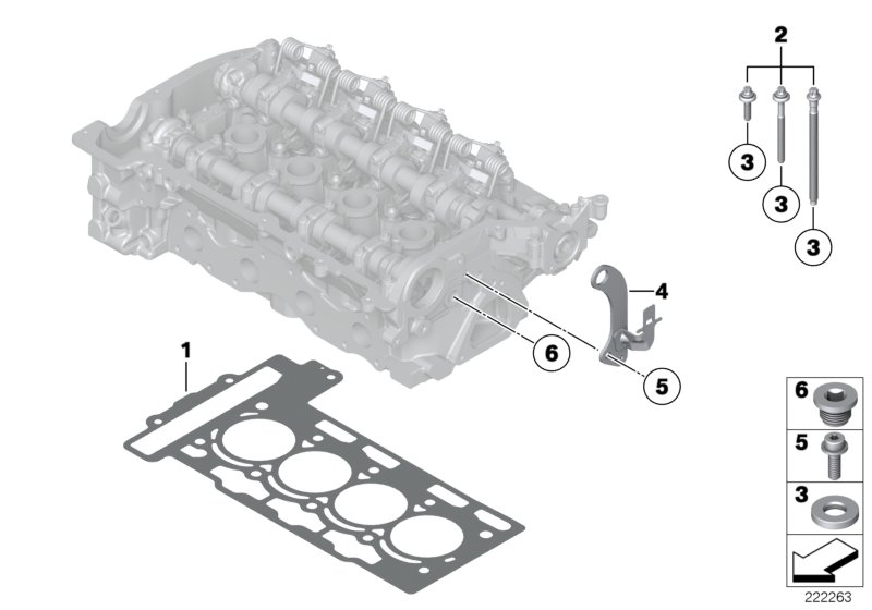 BMW 11 12 7 595 139 - Garnitura, chiulasa www.parts5.com