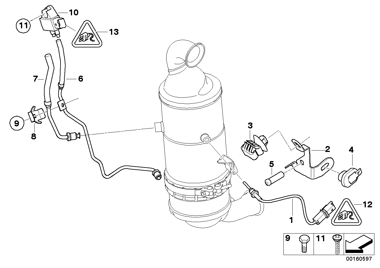 BMW 13 62 7 805 472 - Sensor, exhaust pressure www.parts5.com