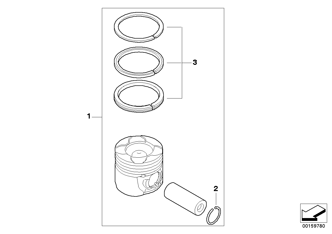 Mini 11 25 7 806 773 - Комплект поршневых колец www.parts5.com