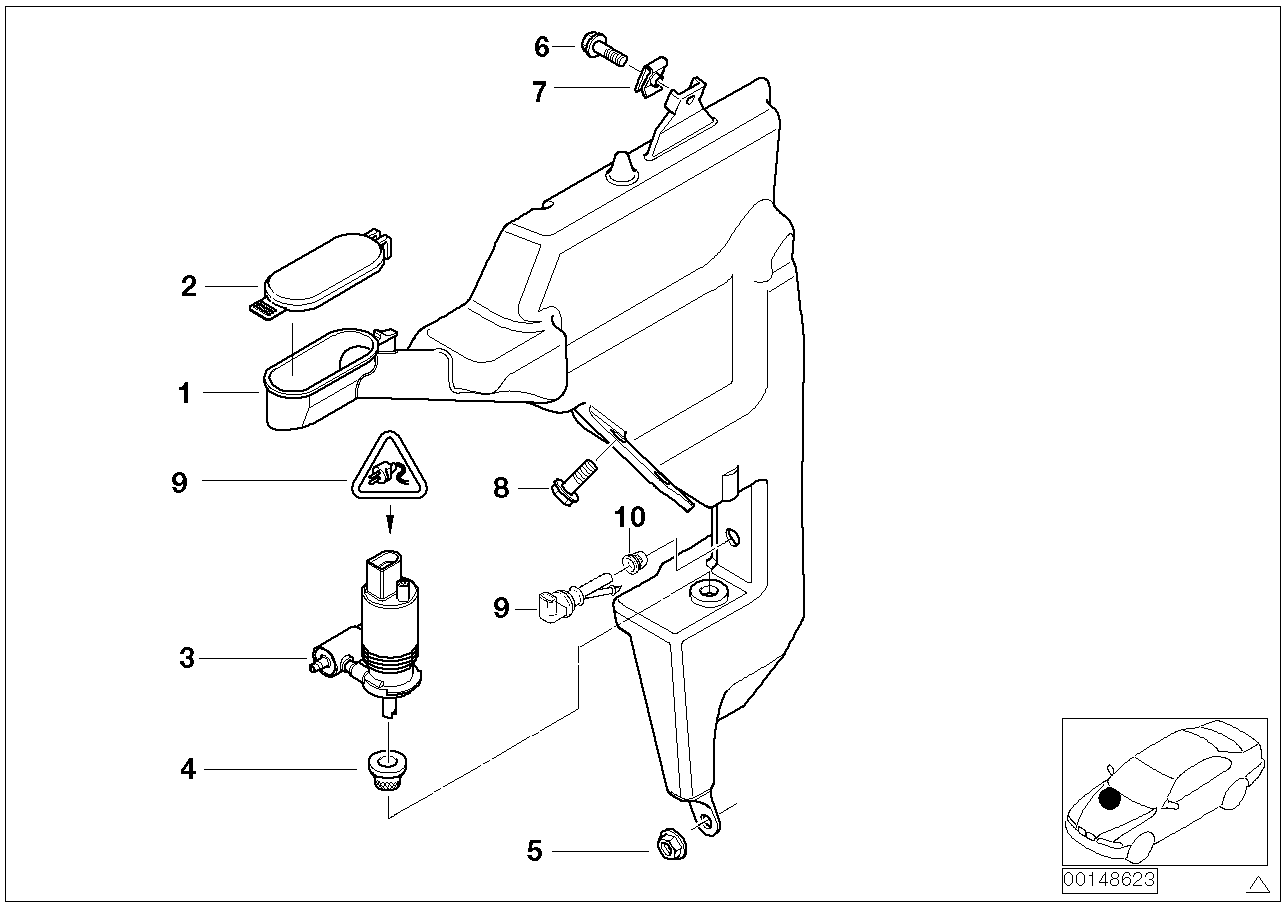 Mini 67 12 8 377 429 - Water Pump, window cleaning www.parts5.com