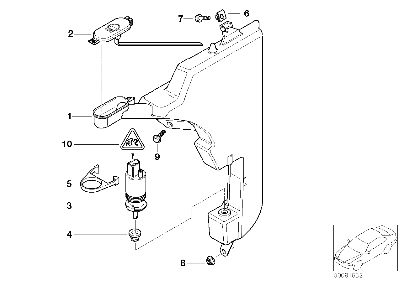 Mini 67128377428 - Ajovalojenpesu-pumppu www.parts5.com