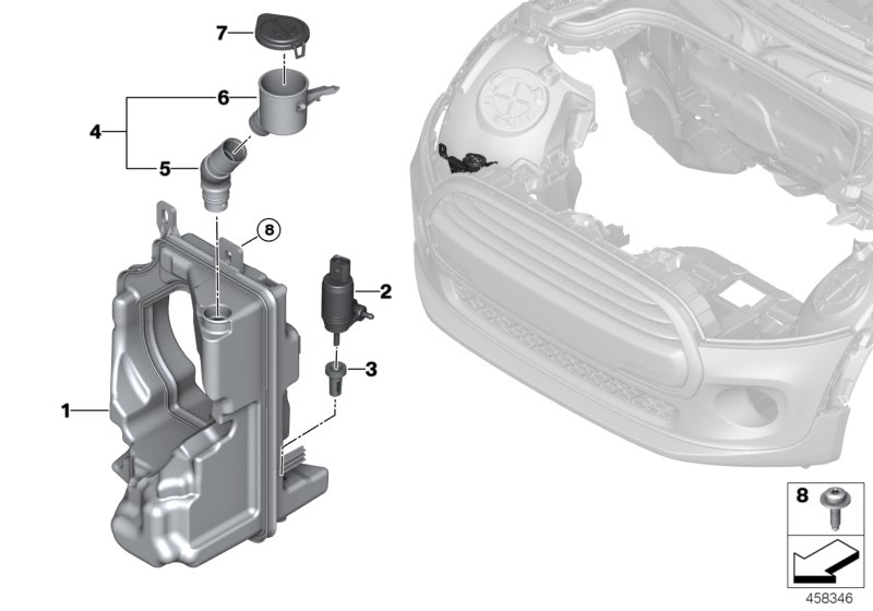 BMW 67 12 7 388 349 - Water Pump, headlight cleaning www.parts5.com