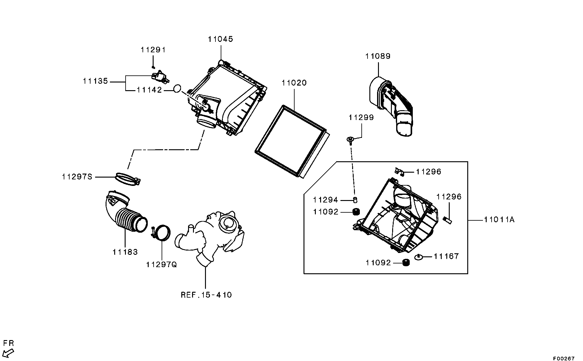 Mitsubishi 1500A608 - Filtru aer www.parts5.com