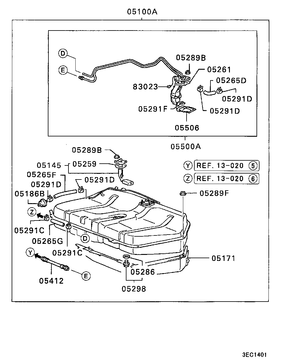 Mitsubishi MB678398 - Pompa combustibil www.parts5.com