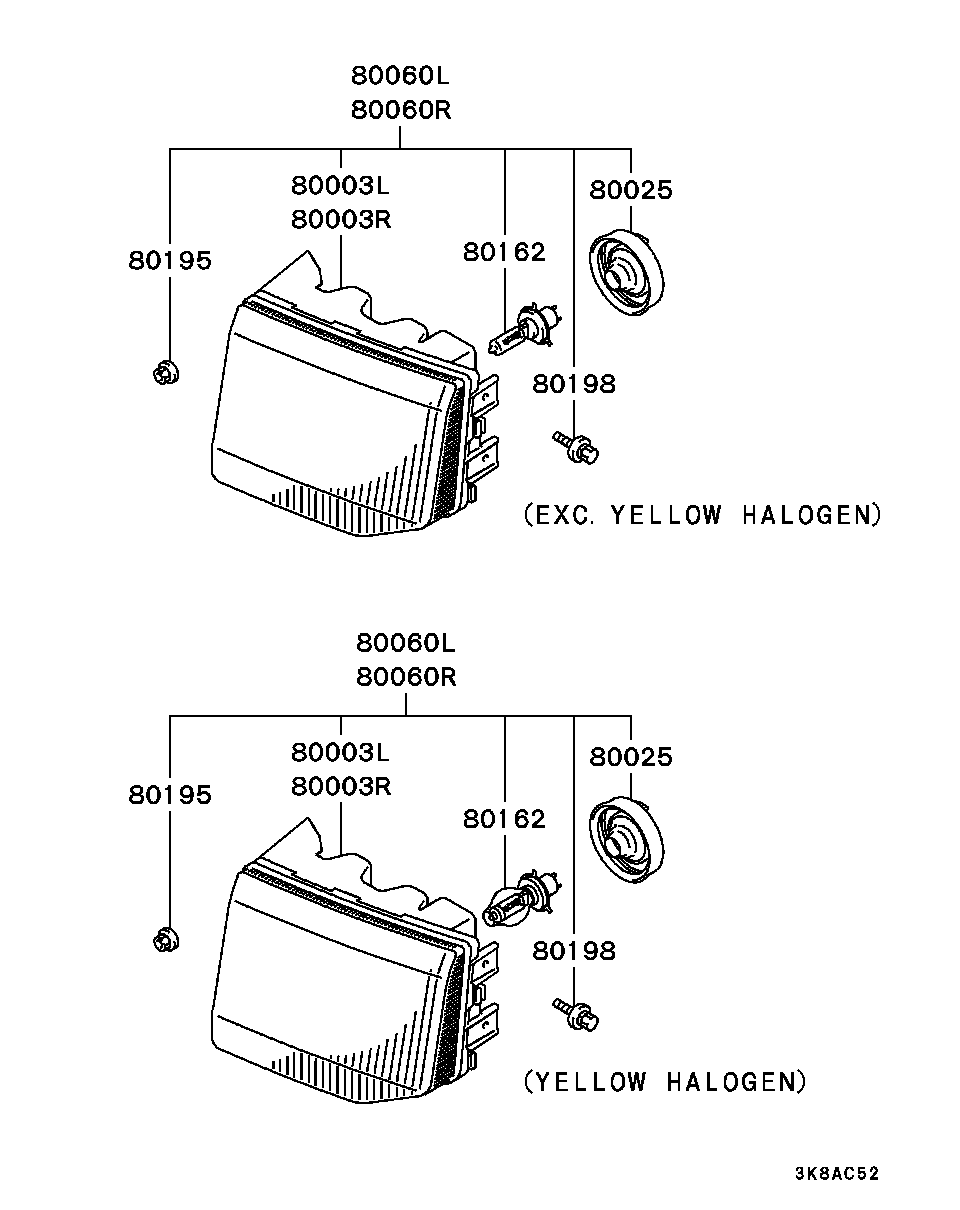 Mitsubishi MS820962 - Żarówka, reflektor przeciwmgłowy www.parts5.com