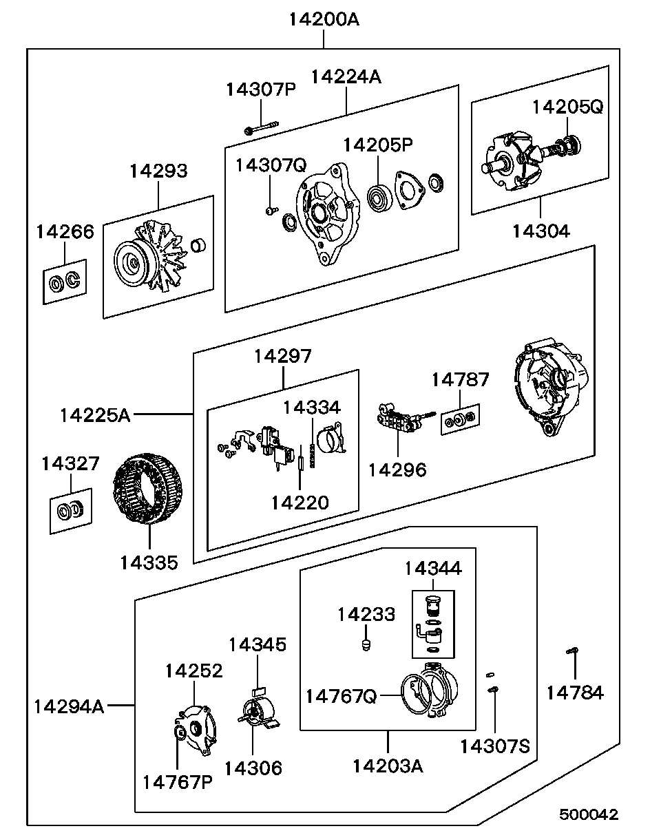 Mitsubishi MD 147245 - Generator / Alternator www.parts5.com