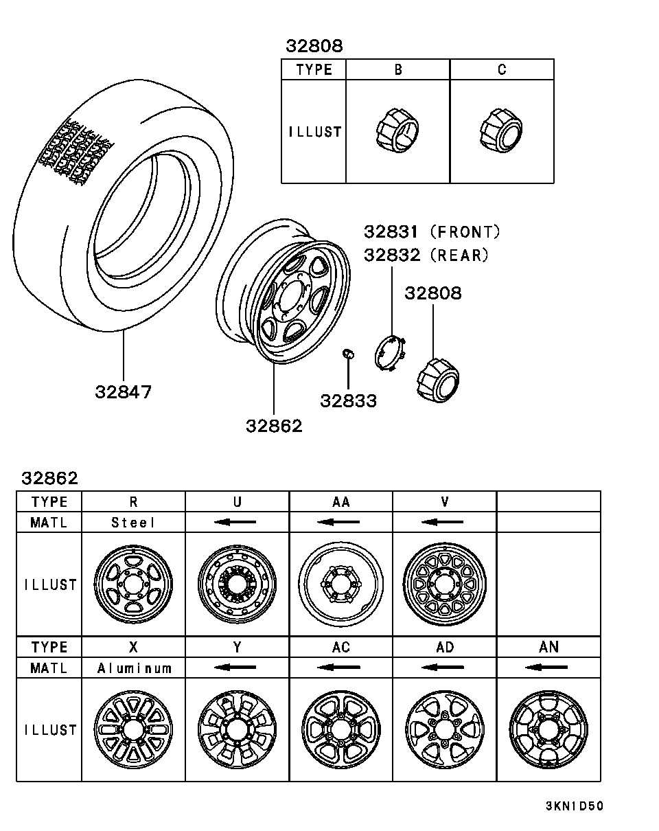 Mitsubishi MB057196 - Wheel Nut www.parts5.com