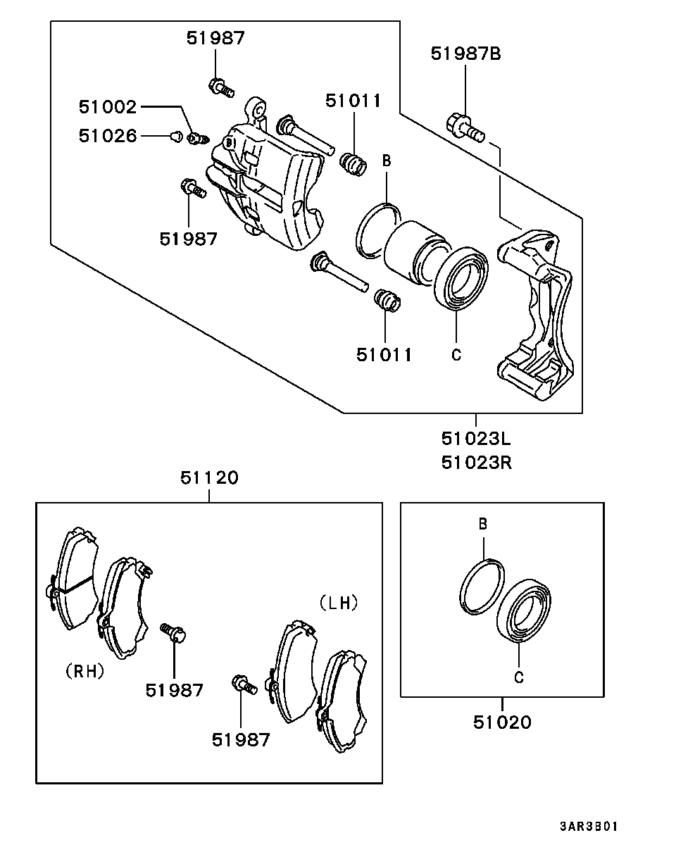 Mitsubishi MR527656 - Set placute frana,frana disc www.parts5.com