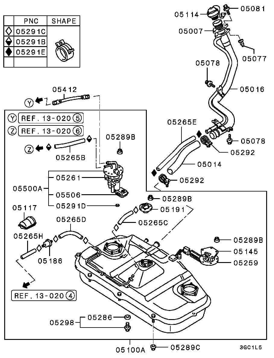 Mitsubishi MB83 1560 - Palivové čerpadlo www.parts5.com