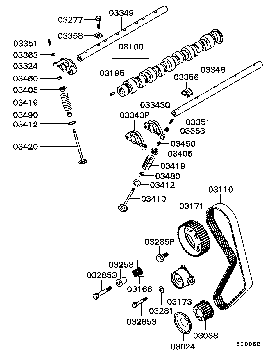 Mitsubishi MD15 9069 - Jeu de joints d'étanchéité, tige de soupape www.parts5.com