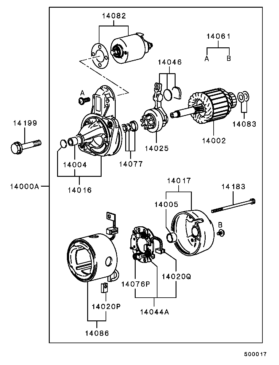 Mitsubishi MD 161437 - Zaganjalnik www.parts5.com