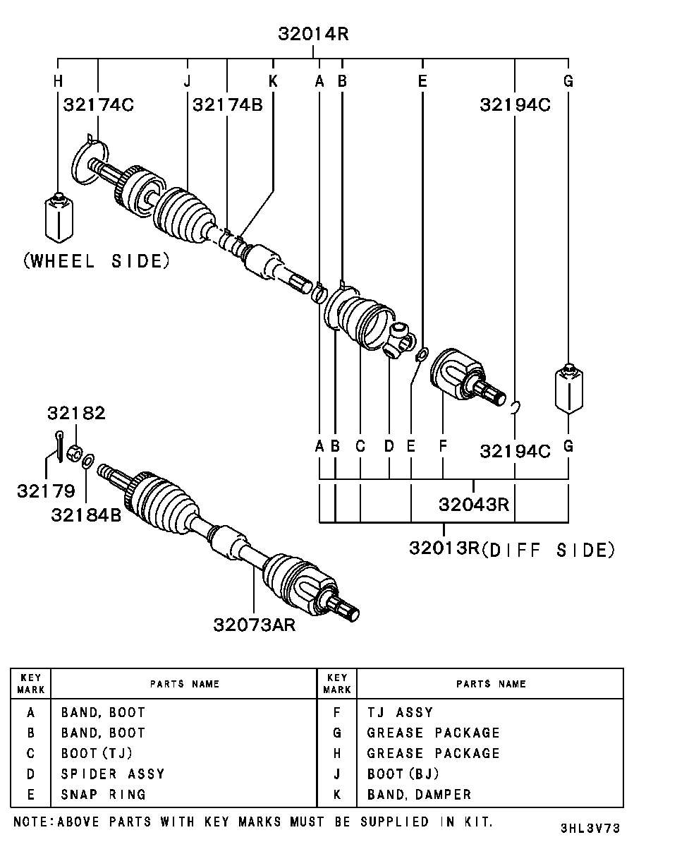 Mitsubishi MR222042 - BAND,FR AXLE www.parts5.com