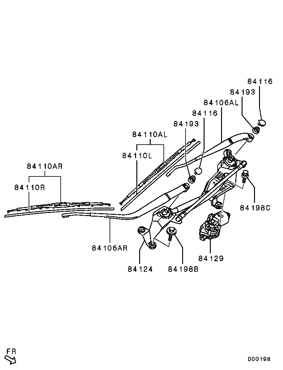 Mitsubishi 8250A173 - Wiper Blade www.parts5.com