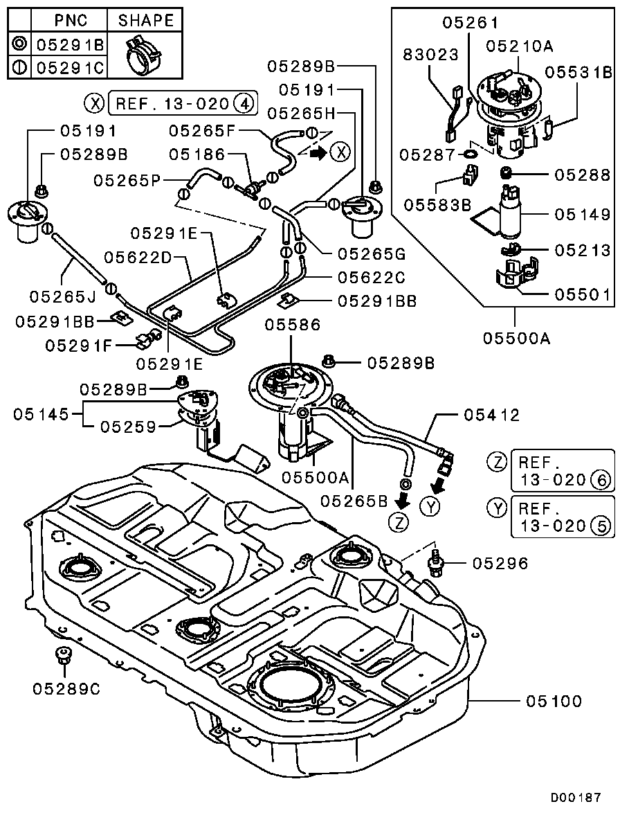 Mitsubishi MR566825 - Fuel Pump parts5.com