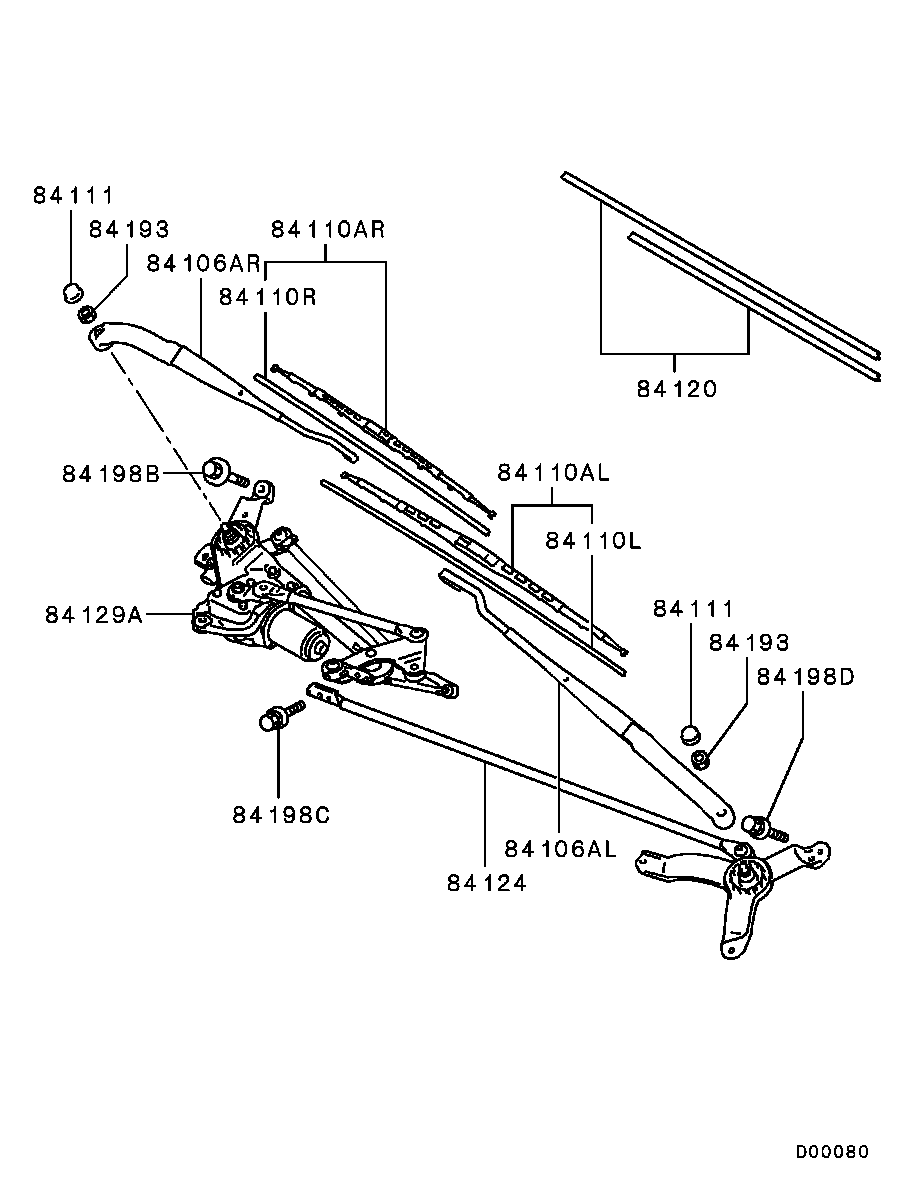 Mitsubishi 8250A273 - Limpiaparabrisas parts5.com