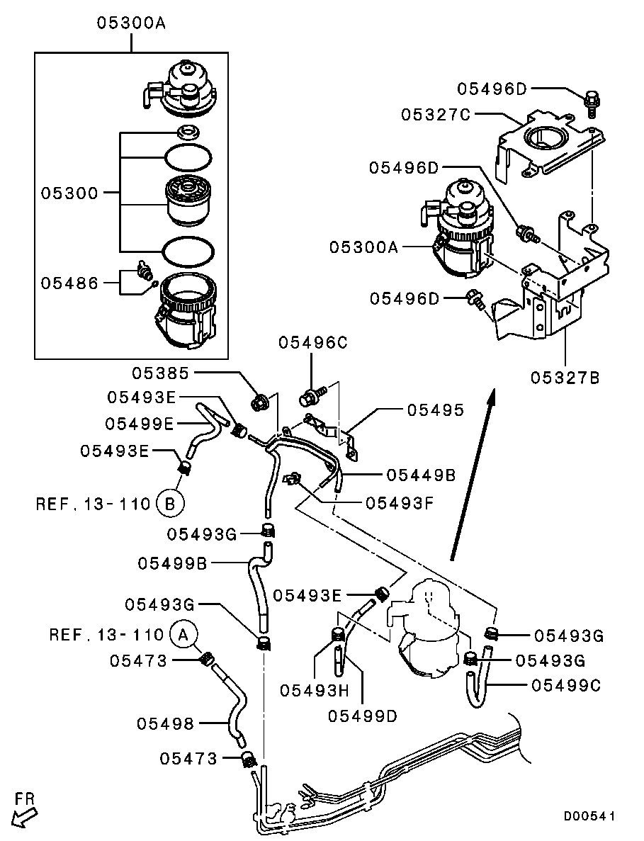 Mitsubishi 1770A053 - Filtru combustibil www.parts5.com