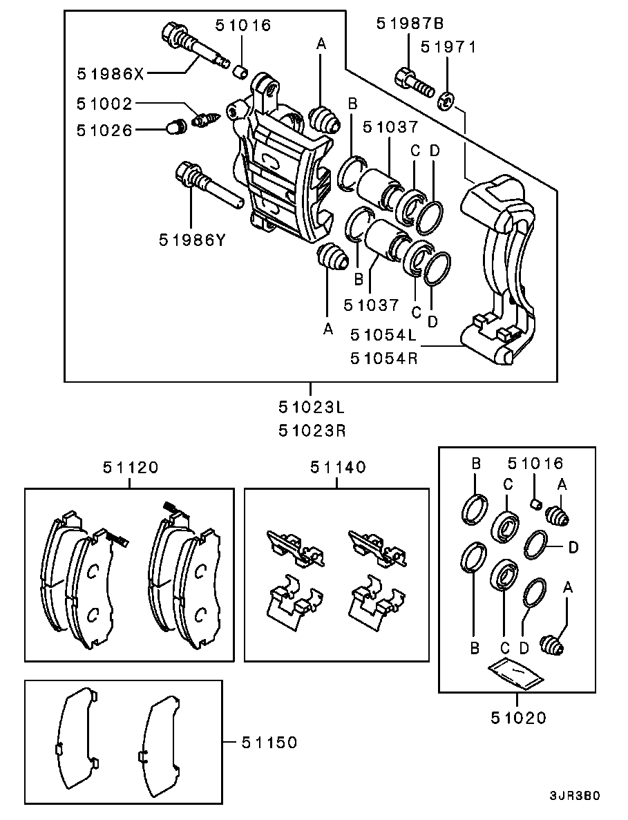 Mitsubishi MB857839 - Etrier frana www.parts5.com