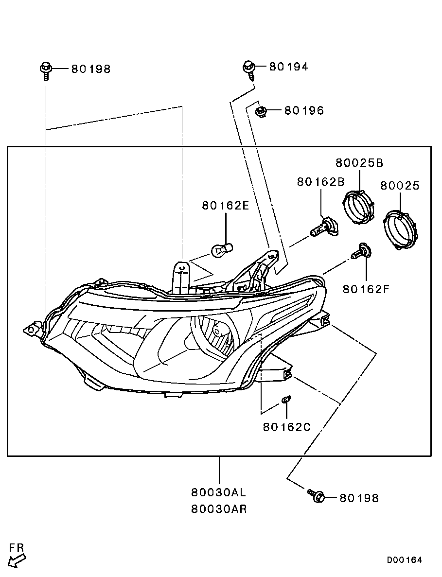 Mitsubishi MS820979 - Лампа накаливания, противотуманная фара www.parts5.com