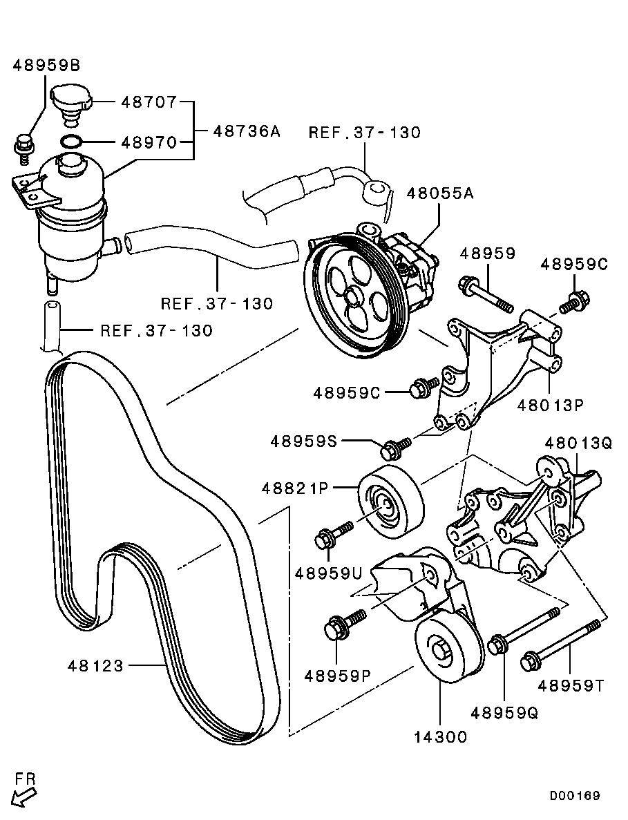 Mitsubishi 1340A094 - Curea transmisie cu caneluri www.parts5.com