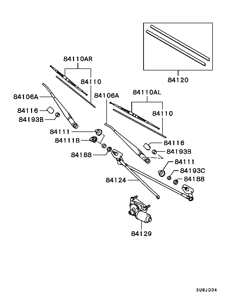 Mitsubishi MR416649 - Wiper Blade parts5.com