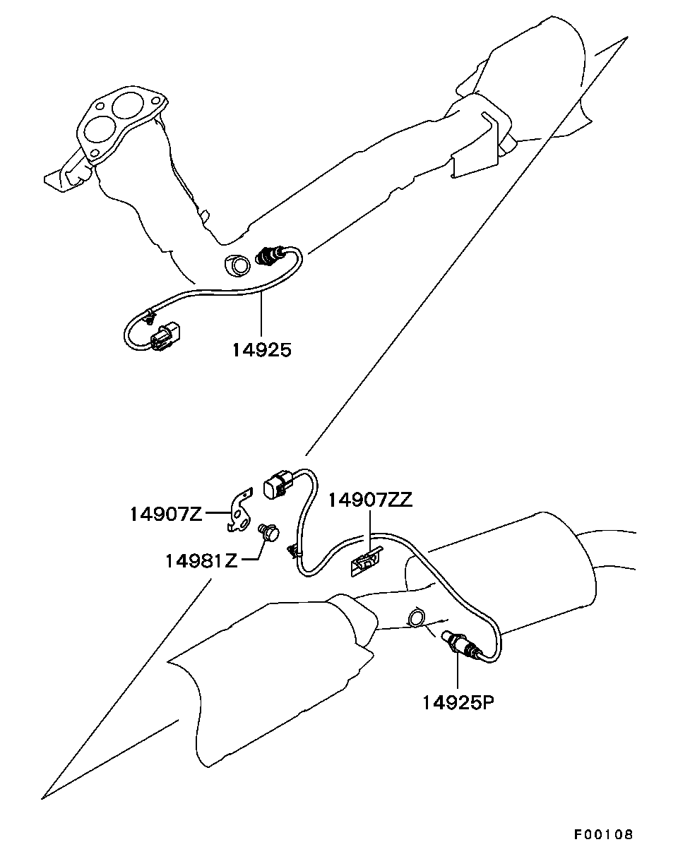 Mitsubishi MR507848 - Lambda Sensor parts5.com