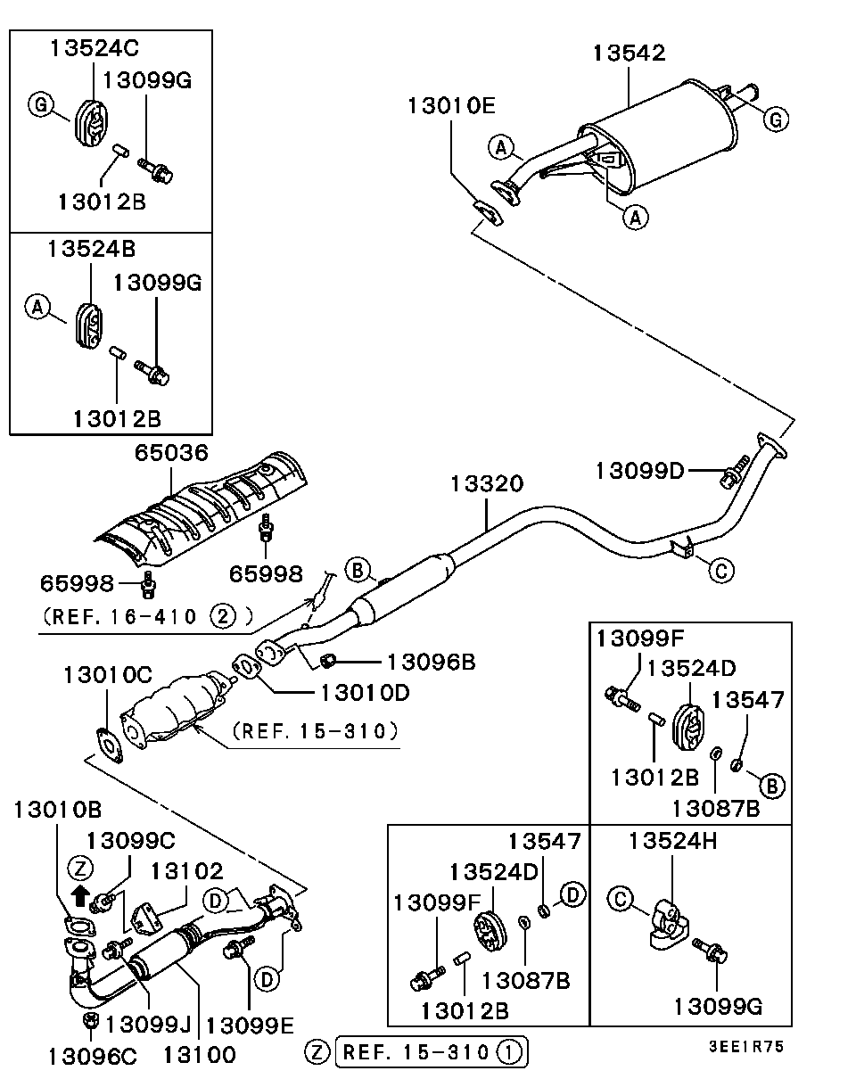 Mitsubishi MB612366 - Cuzinet, stabilizator www.parts5.com