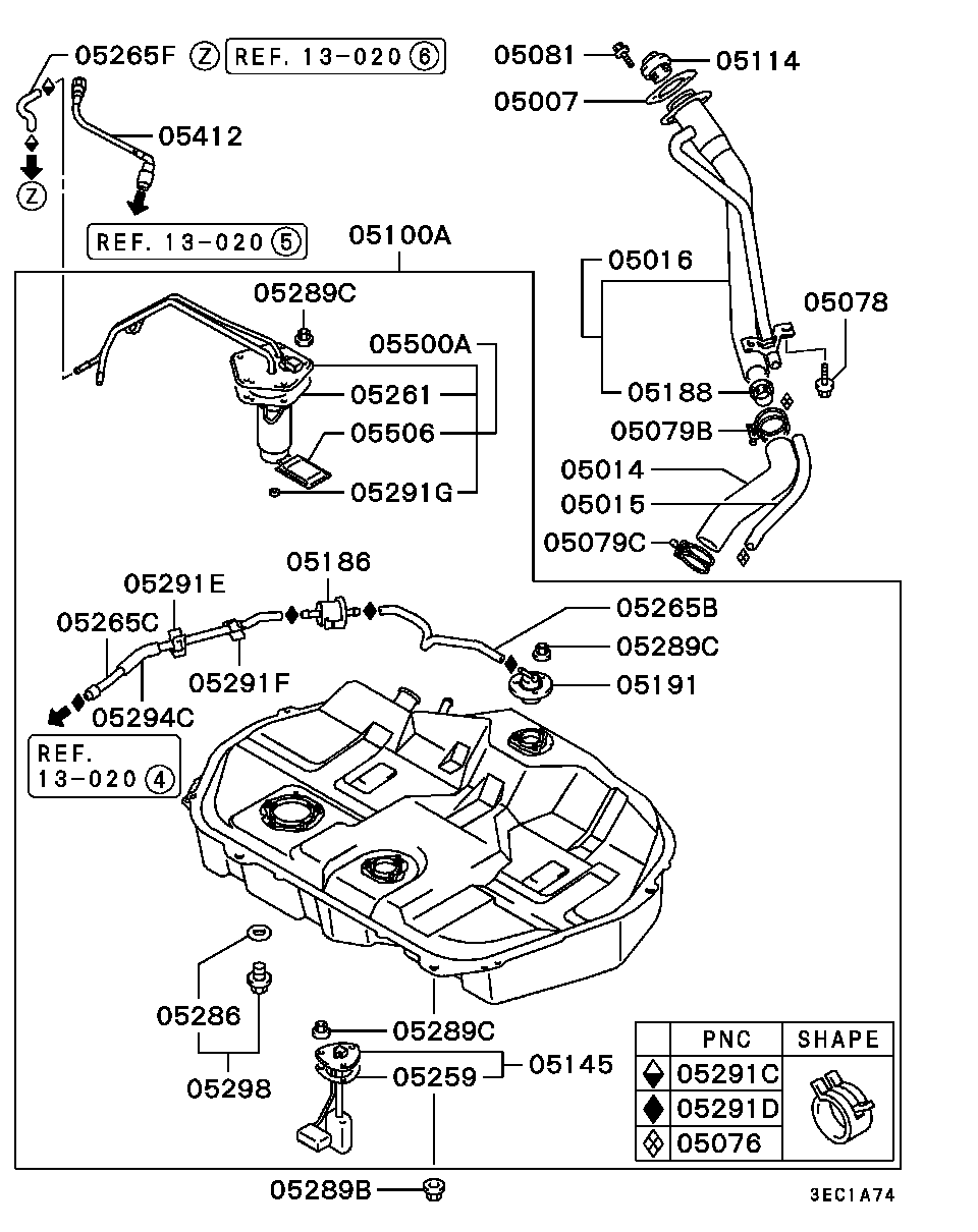 Mitsubishi MR241351* - Αντλία καυσίμου www.parts5.com