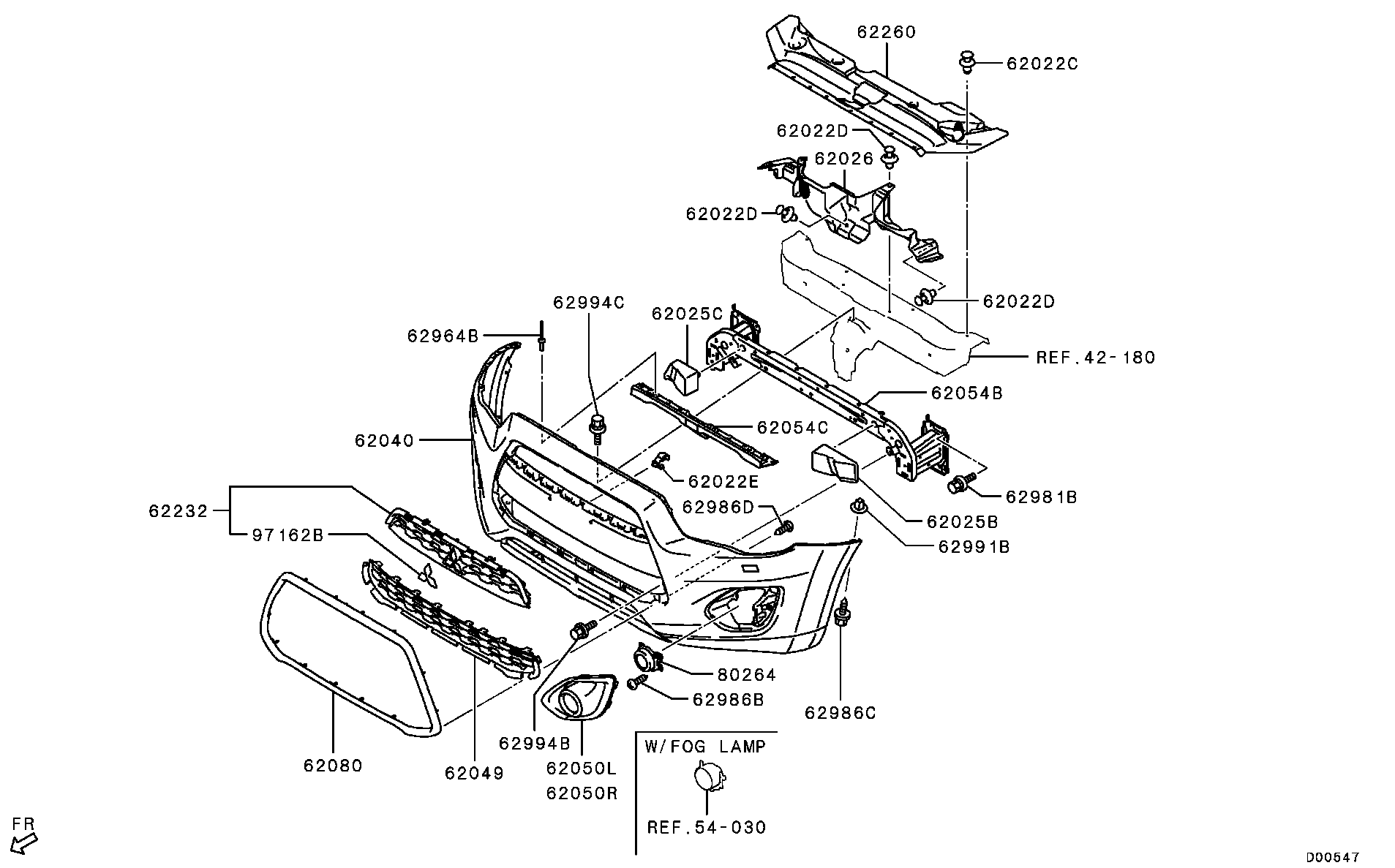 Mitsubishi 6400F701 - Bumper www.parts5.com