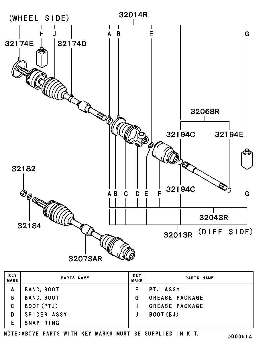 Mitsubishi MU000679 - Pyöränlaakerisarja www.parts5.com