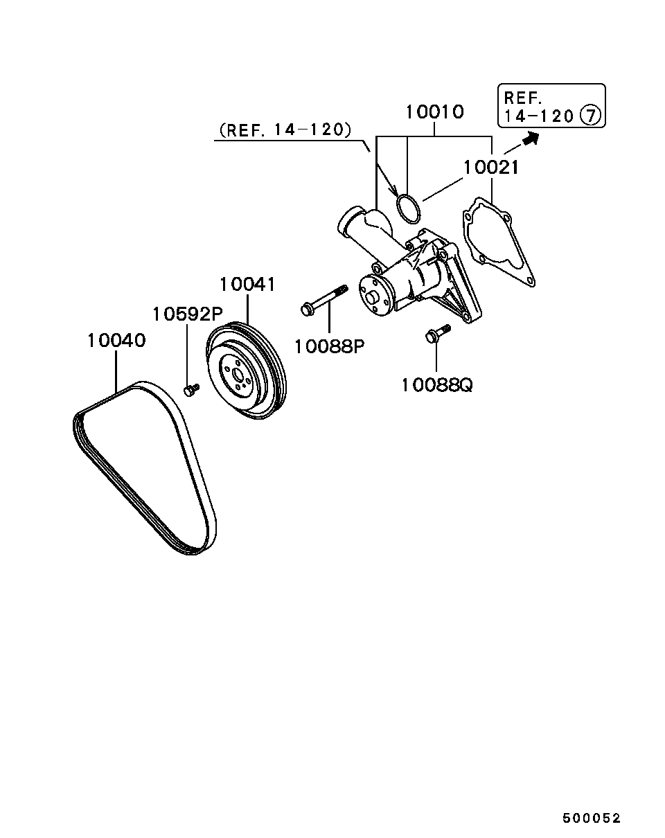 NISSAN MD117356 - Keilrippenriemen www.parts5.com