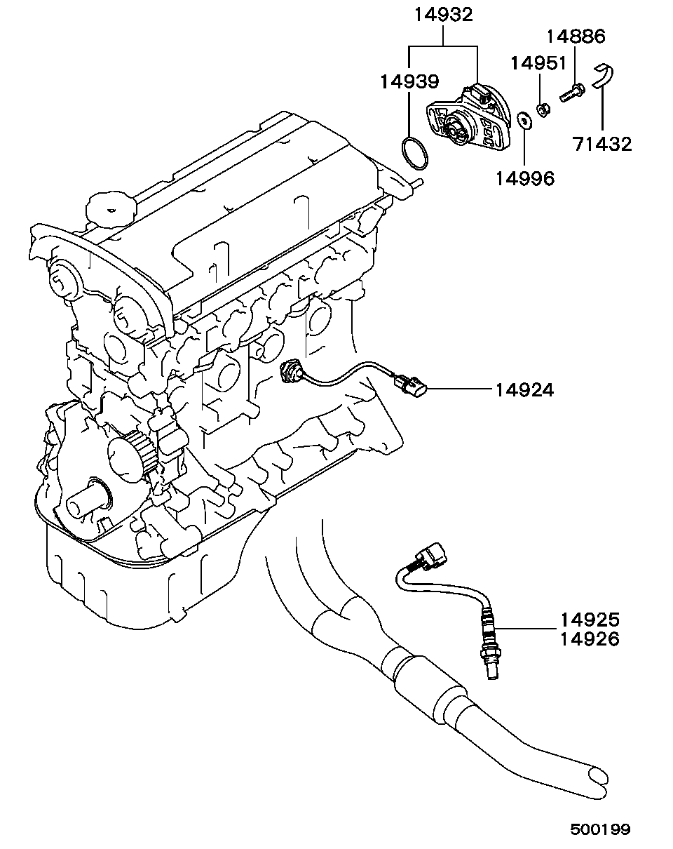 Chrysler MD182 691 - Лямбда-зонд, датчик кислорода www.parts5.com