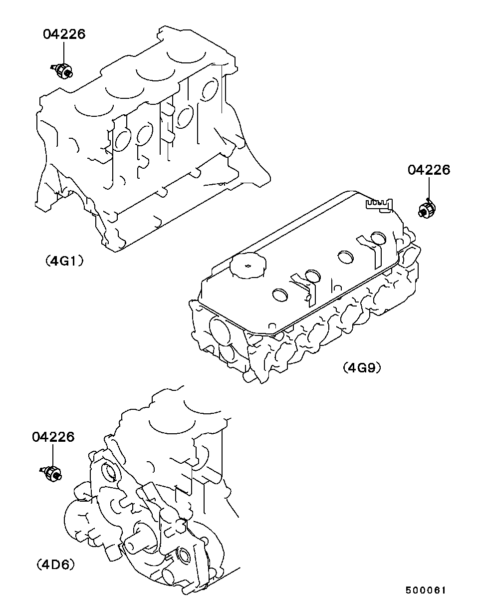 Mitsubishi MD-138993 - Snímač tlaku oleja www.parts5.com