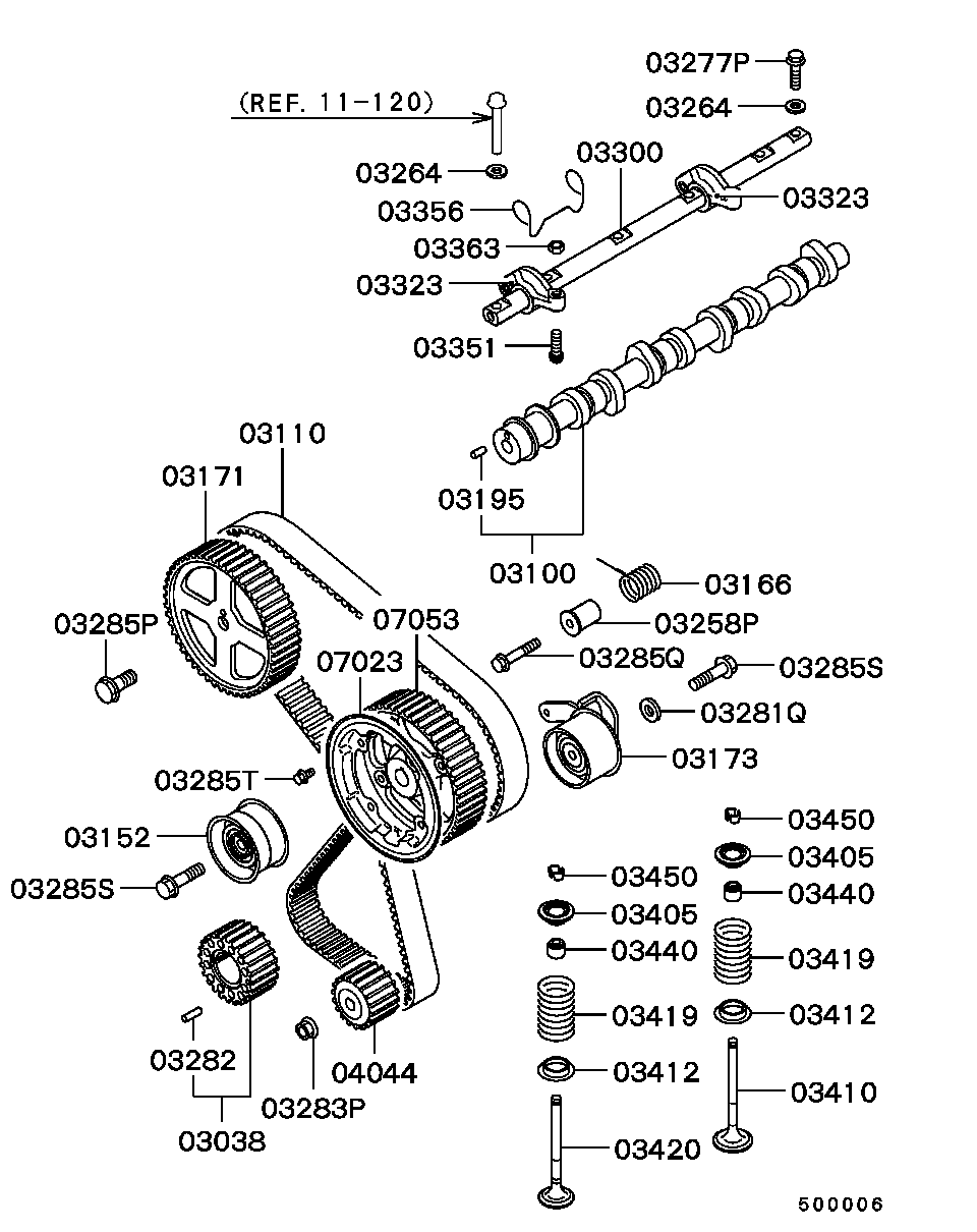 Mitsubishi MD174352 - Germe makarası, triger kayışı www.parts5.com