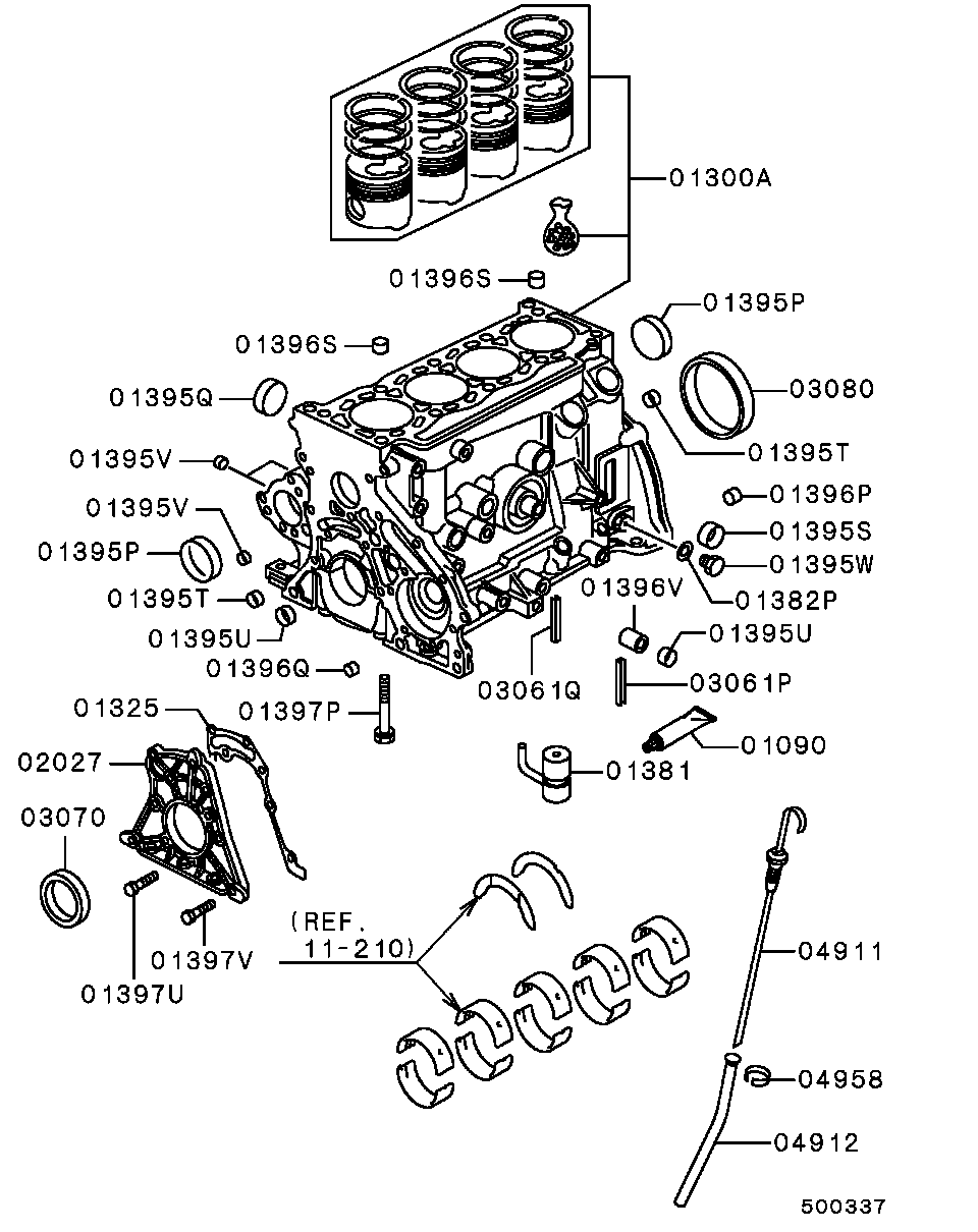 Mitsubishi M862838 - Wellendichtring, Kurbelwelle www.parts5.com