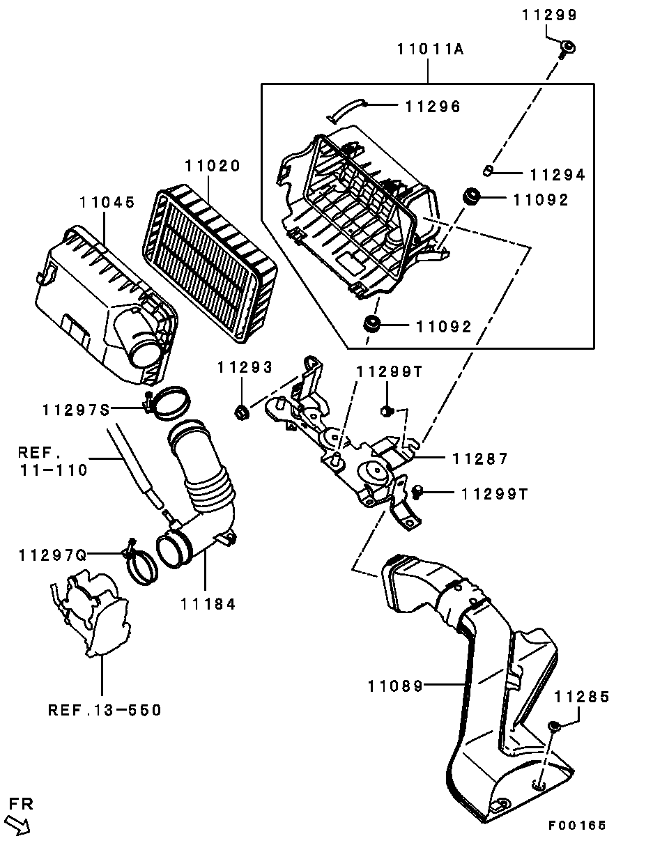 Mitsubishi 1500A190 - Filtru aer www.parts5.com