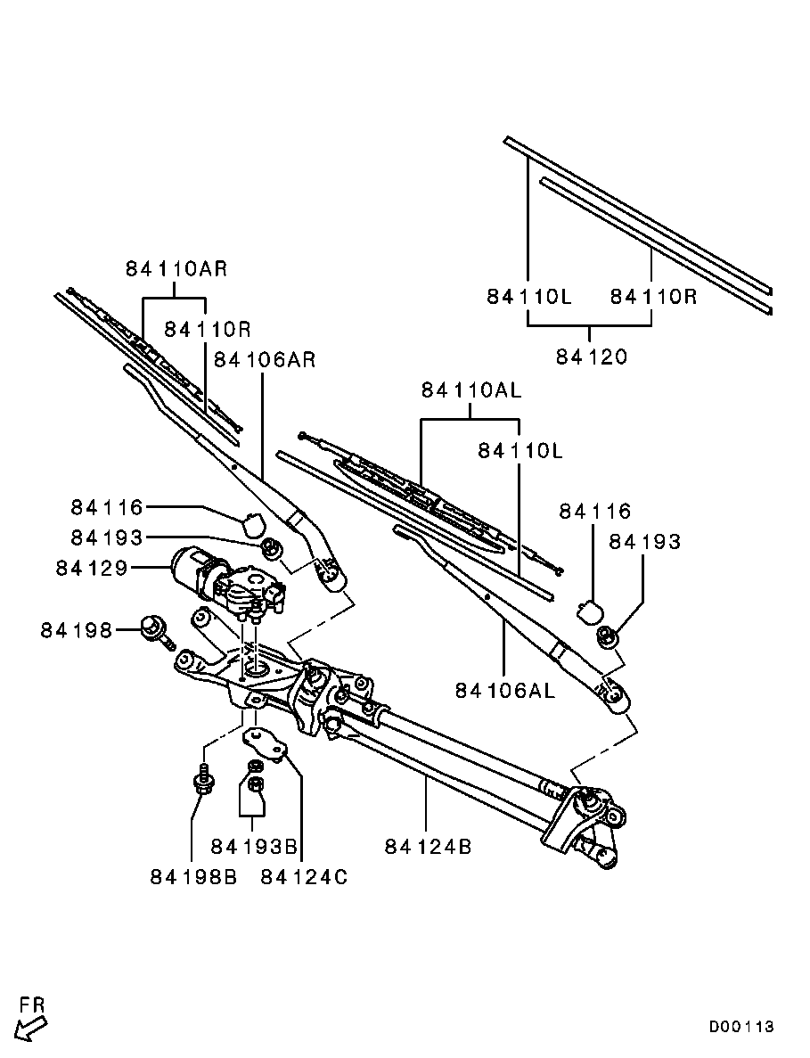 Mitsubishi 8250A114 - Wiper Blade parts5.com