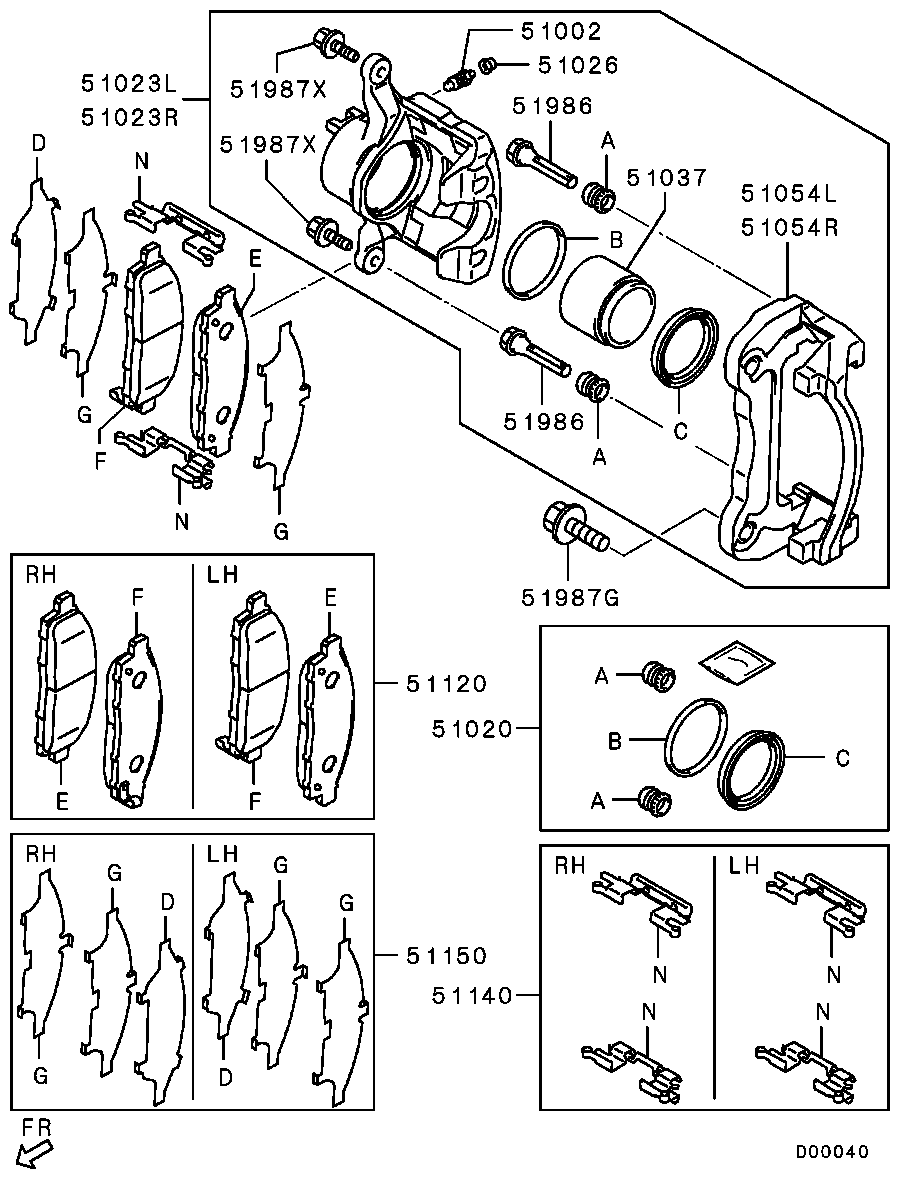 FIAT 4605A198 - Тормозные колодки, дисковые, комплект www.parts5.com