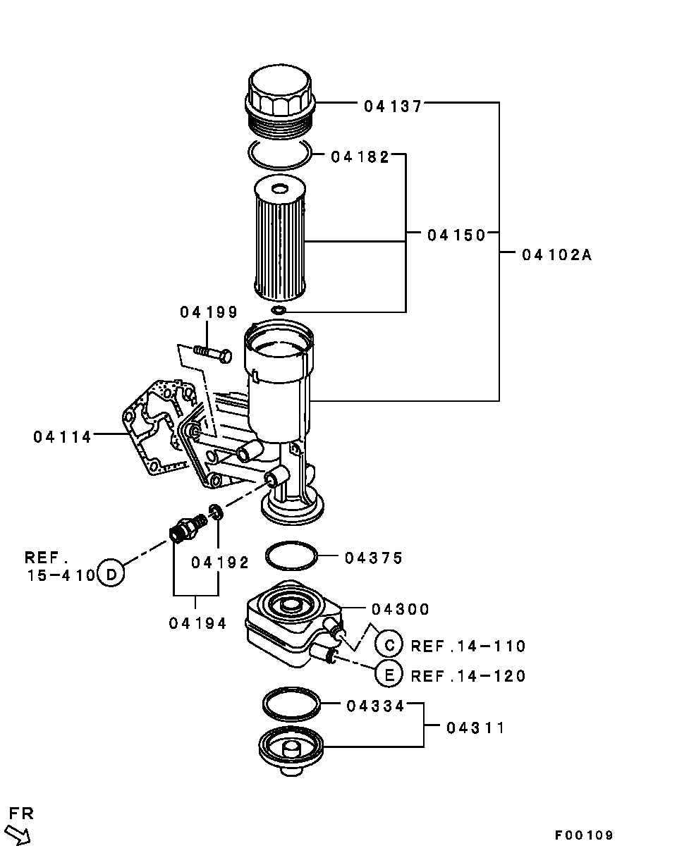 Mitsubishi MN 980125 - Oil Filter parts5.com