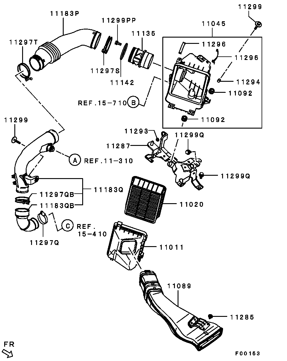 Mitsubishi 1525A010 - Zaptivka, kućište filtera za vazduh www.parts5.com